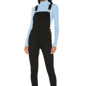 WeWoreWhat  High Rise Skinny Overalls Black SIze XS
